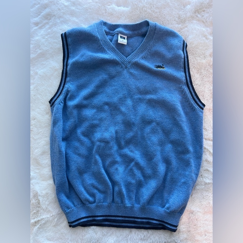 Janie and Jack 100% Cotton Blue Vest size 7